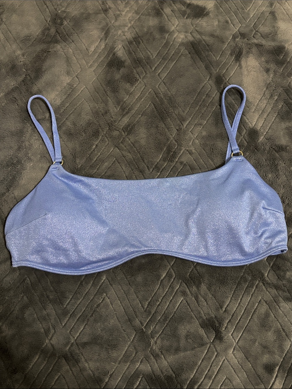 Shimmery padded bikini top